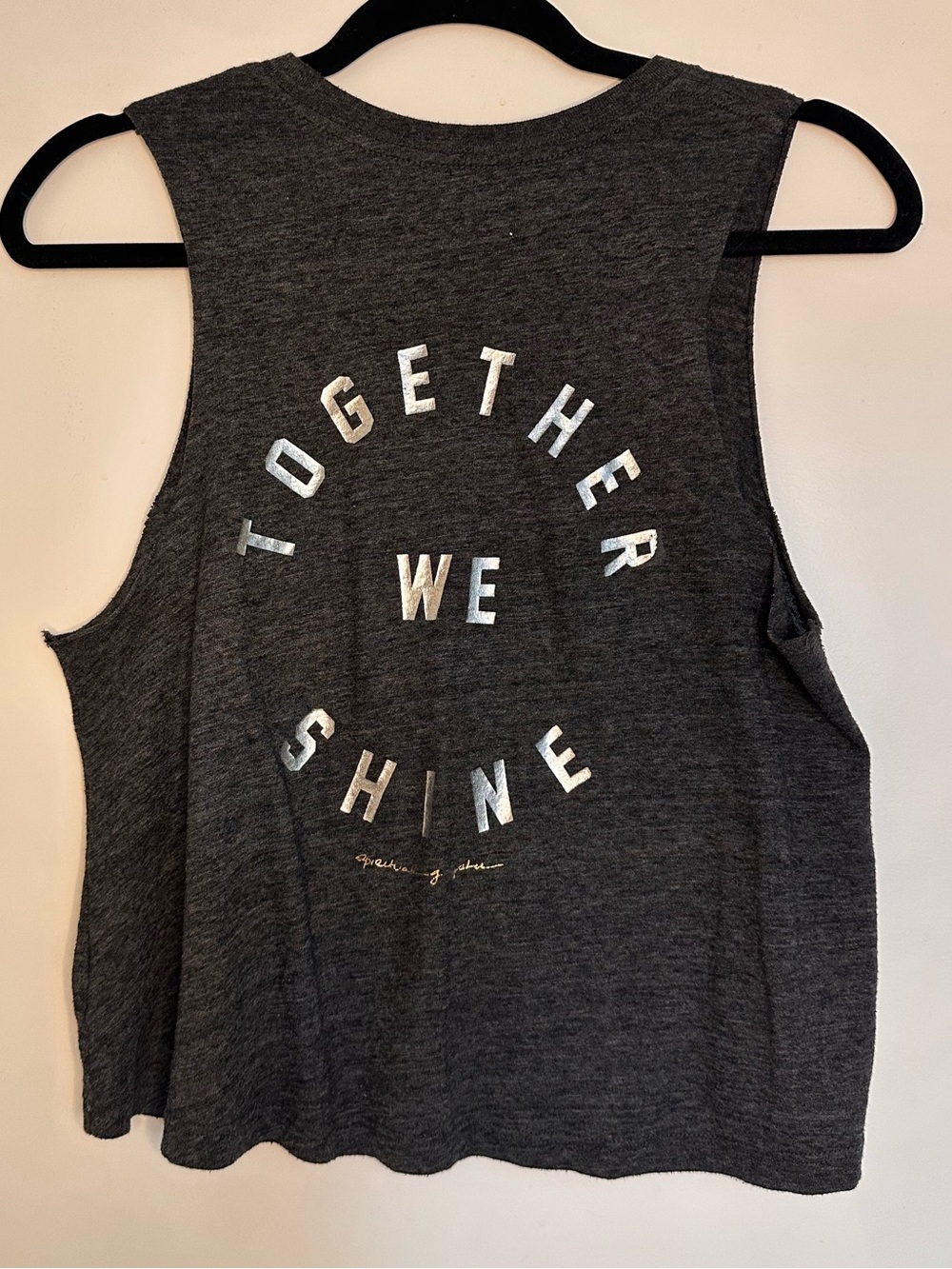 Spiritual Gangster Women’s Charcoal Gray 'Together We Shine' Pullover - Picture 6 of 9